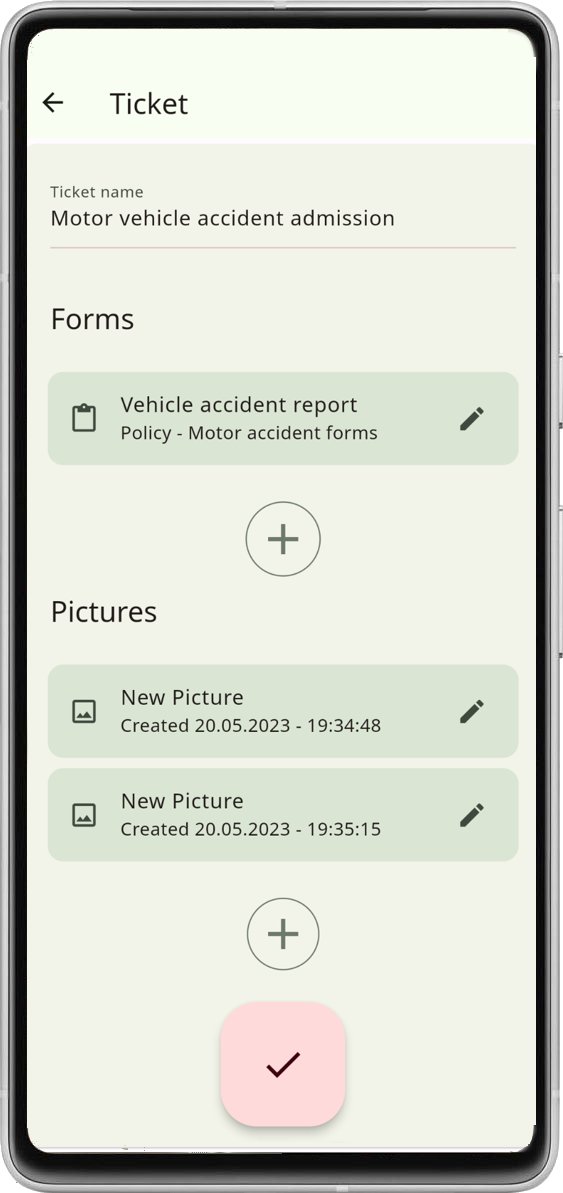 Lexaport Hub App zeigt die Formularübersicht